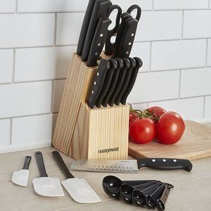Farberware Steel Knife Block and Kitchen Tool Set